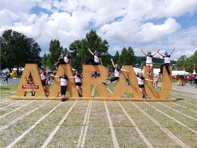 Am Eidgenössischen Turnfest in Aarau im Jahr 2019. Foto: zVg