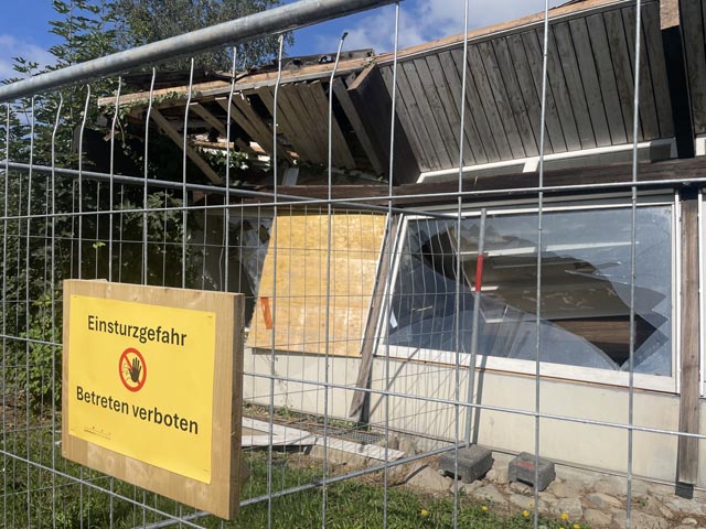 Eingestürtzer Kindergarten Dürrenbächli.