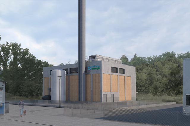 Visualisierung der künftigen Wärmezentrale. Foto: zVg