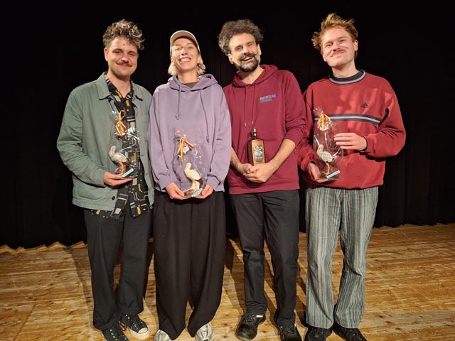 Von links: Dominik Muheim, Miriam Schöb, Gregor Biberacher und Max Kaufmann; es fehlt Noa Glauser. Foto: zVg