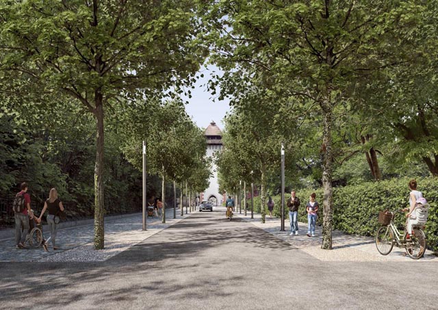Im Rahmen der Umgestaltung der Hermann-Keller-Strasse ist zwischen Storchennestturm und Stadtpark West eine Baumallee vorgesehen. Foto: zVg
