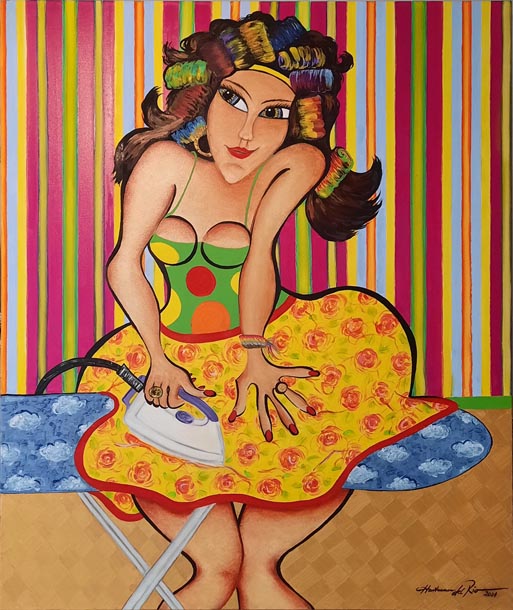 «Glücksmomente beim Bügeln» von Petra Angelica Hartmann del Rio. Foto: zVg