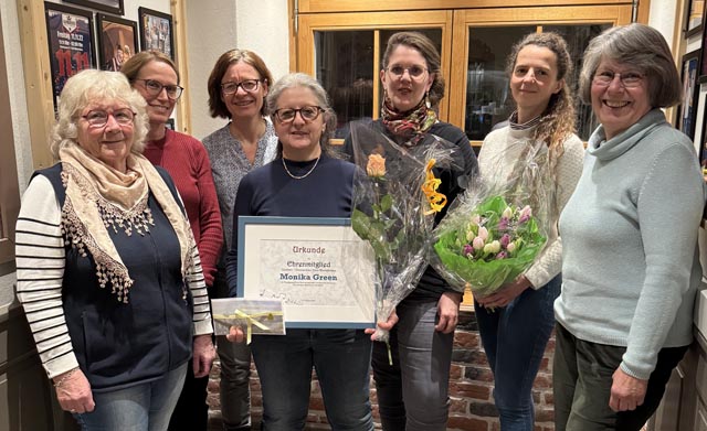 Generalversammlung Chortett Rheinfelden: Monika Green zum Ehrenmitglied ernannt