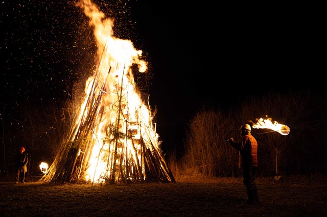 Fachtelzug und «Butzer» der Unterdörfler. Foto: Alex Uehlinger, Wittnau