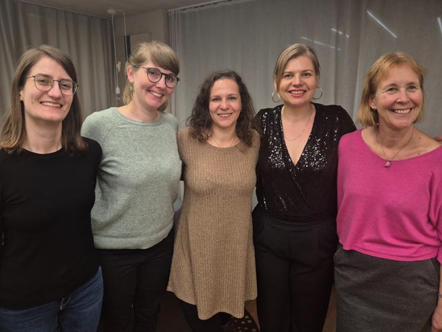 Der neue Vorstand: Von links Nora Varesco-Kager, Camille Seiler, Michelle Curty, Michèle Weibel und Mirjam Maurer. Foto: zVg