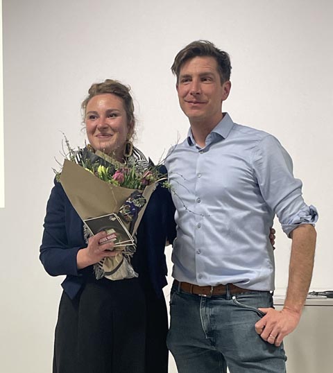 Die neue Präsidentin Irène Kälin und der abtretende Präsident Daniel Hölzle. Foto: zVg