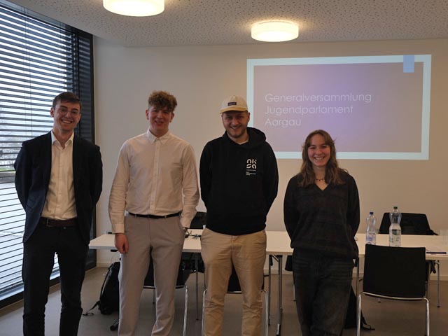 Der neue Vorstand des Jugendparlaments Aargau. Foto: zVg