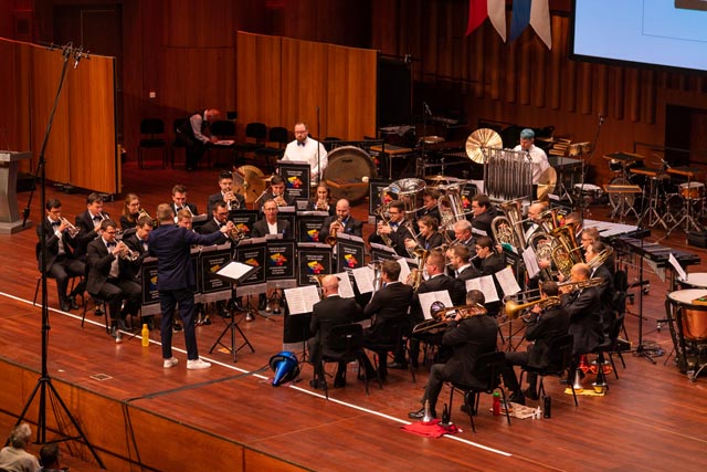 Die Brass Band Fricktal in Montreux. Foto: zVg