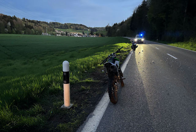 Kölliken: Mit vorschriftswidrigem Motorrad verunfallt