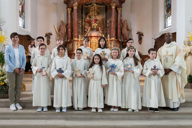Erstkommunion in der Pfarrei Zeiningen. Foto: Natascha Jansen