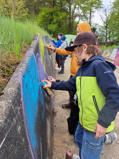 Graffitikurs auf dem Hübstel. Foto: zVg 