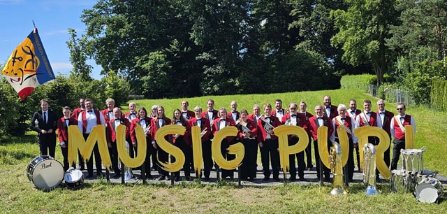 Der MV Obermumpf am Musiktag in Sulz. Foto: zVg