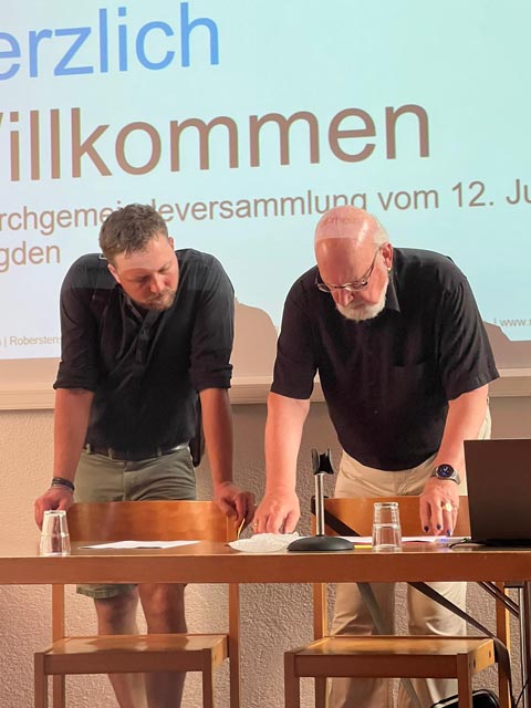 Roland Arnold (links) und Achim Roloff. Foto: zVg