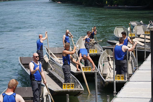 Vorbereitung der Sektion Wallbach vor dem Wettfahren. Foto: zVg