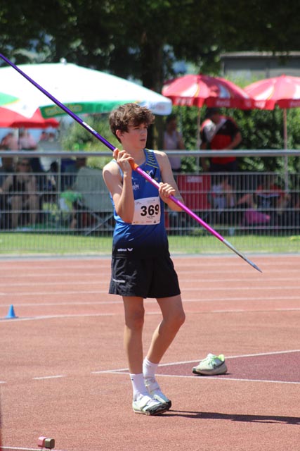Im Speerwurf Final: Quirin Treier. Foto: Stefan Hoenke
