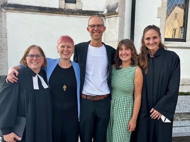 Von links: Franziska Eich, Katrin Frey, Urs Thönen, Leila Thöni, Cornelia Schmidt. Foto: zVg