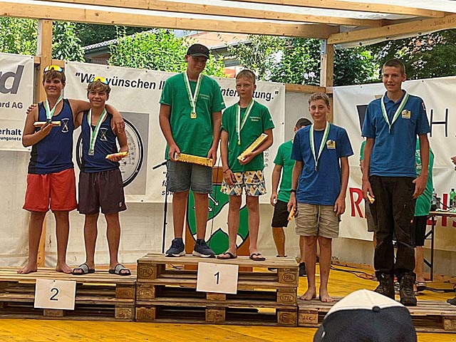 Matheo Hürbin und Silas Baumgartner auf dem 2.Rang in der Kategorie l. Foto: zVg