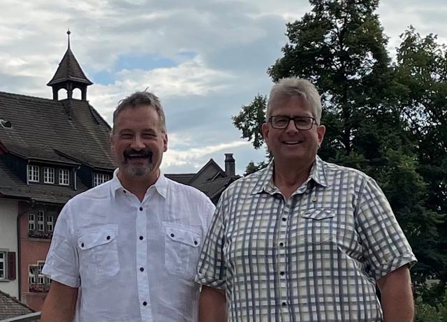 André Maier (links) und René Leuenberger werden von der FDP Ortspartei Laufenburg für die Stadtratswahlen nominiert. Foto: zVg
