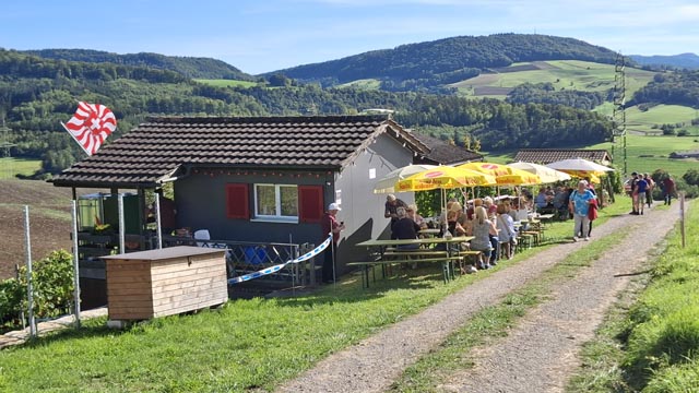 Der Rebbauverein Kaisten lud zum Räbhüsli Fäscht 2025 ein. Foto: © Rebbauverein Kaisten