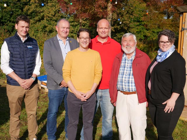 Die Festredner waren (von links) Oliver Berger, Herbert Weiss, Patrick Bernhart, Raffael Blaser, Gerhard Tröndle und Denise Schmid.