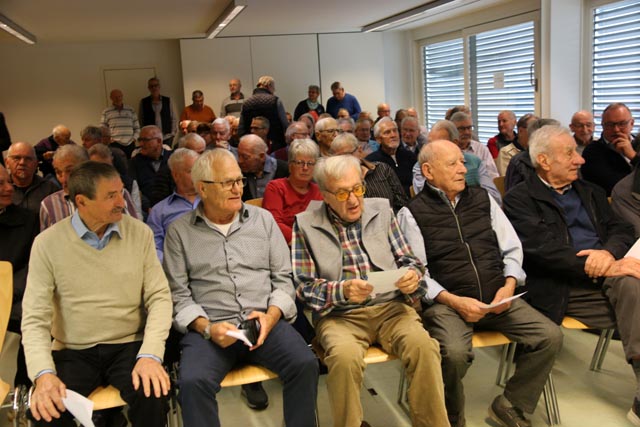 Viele zufriedene Gesichter an der Herbsttagung der Fricktaler Turnveteranenvereinigung. Foto: zVg