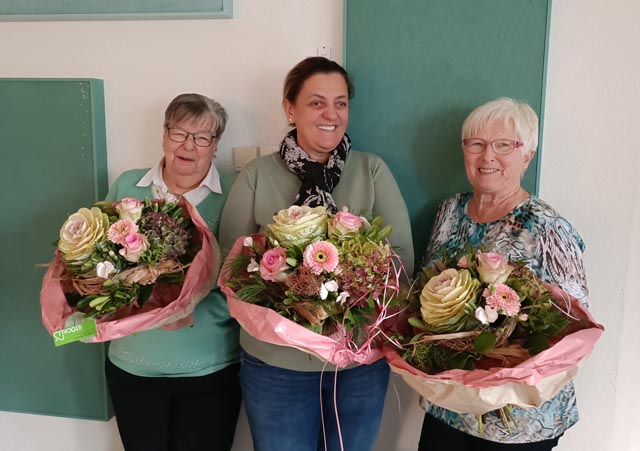 Die Jubilare Bernadette Sax, Kaja Barisic und Anna Malik (von links). Foto: zVg