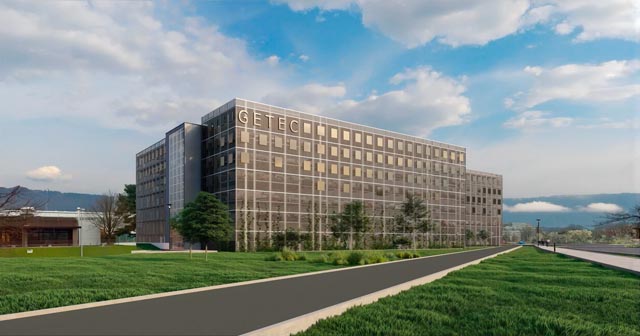 So soll das fertige Parkhaus in einem Jahr aussehen. Visualisierung: zVg