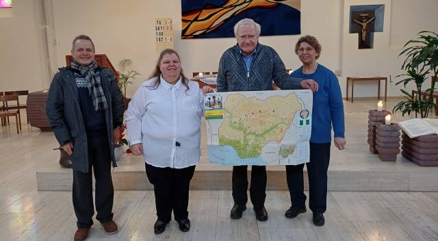 Das Vorbereitungsteam für den Weltgebetstag in Stein,von links: Fabrice Müller, Manuela Köchling, Markus Schmid, Silvia Schmid. Nicht auf dem Bild: Stefanie Achermann.