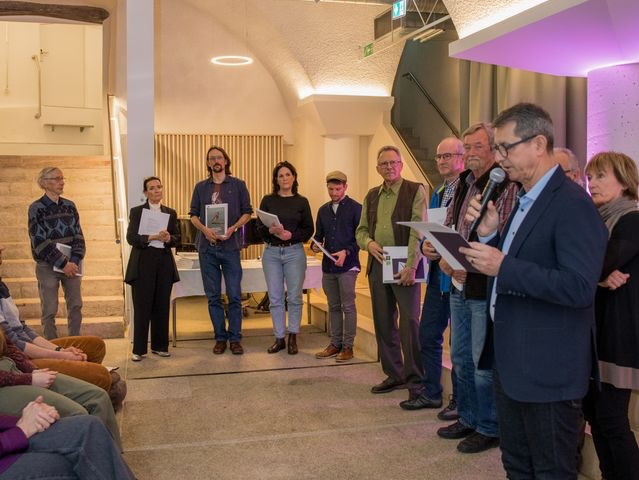 Verdankung der Mitarbeit am neuen Buch. Foto: zVg