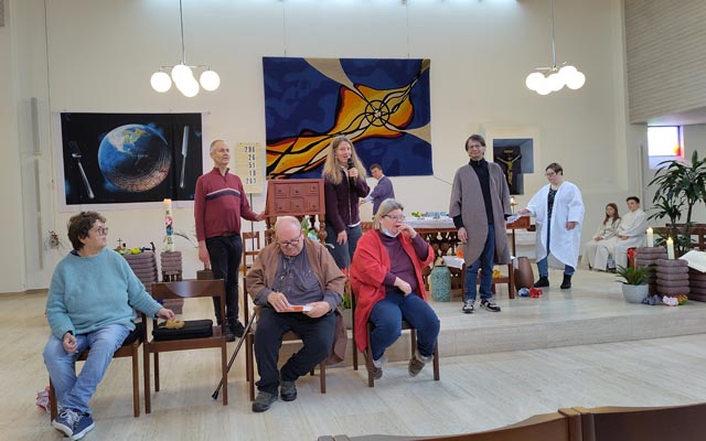 Gottesdienst mit biblischem Theater in Stein. Foto: zVg