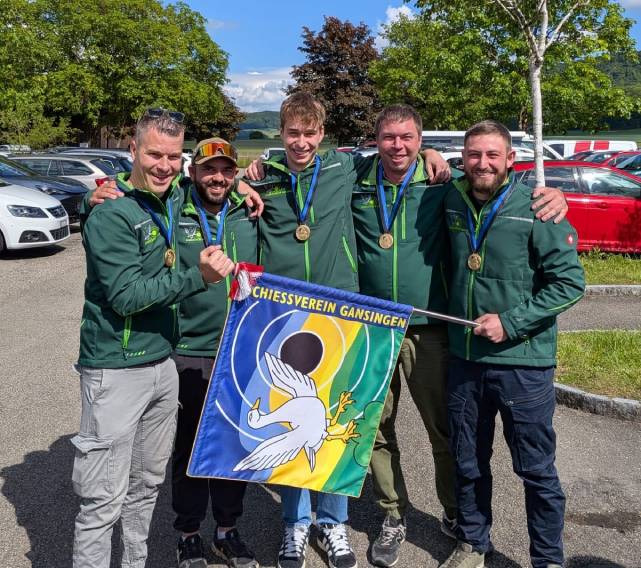 Aargauermeister im Feld E wurden (von links) Mathias Senn, Thiago Obrist, Luca Moser, Martin Weiss und Tobias Lüthi.